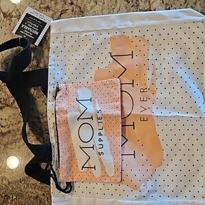 Best Mom Ever Reusable Canvas Tote Bag and Wristlet